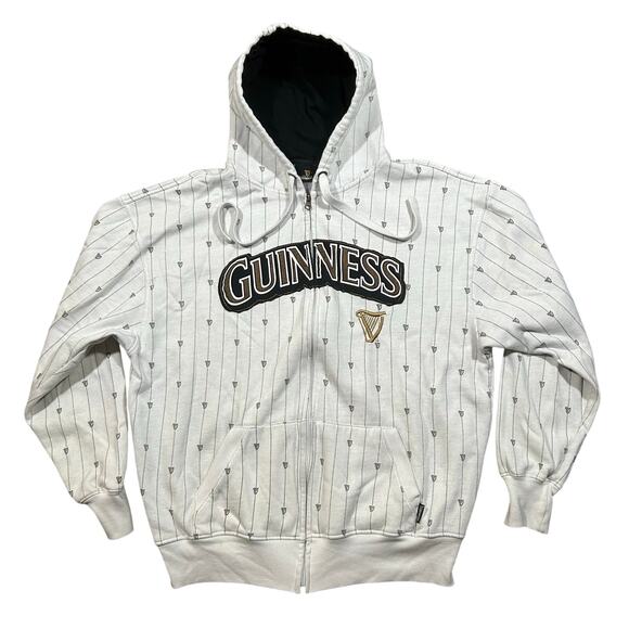 Guinness Beer Ireland Full Zip AOP Hoodie Sweatshirt - Picture 1 of 6